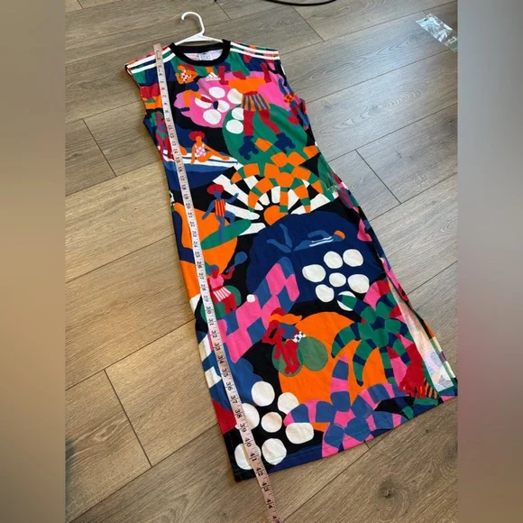 adidas x Farm Rio Multicolor Graphic Midi Dress - Picture 9 of 13